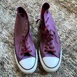 Converse All Star High Tops. Size 11.5M, 13.5W. Purple/Burgundy. New w/o Box.